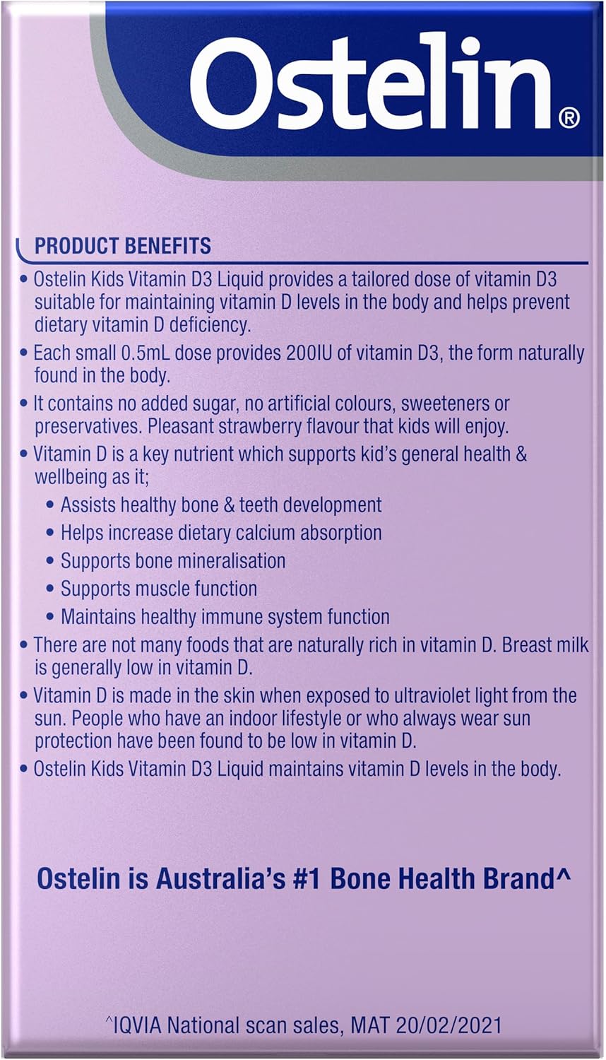 Ostelin Kids Vitamin D3 Liquid 20mL - Image 2