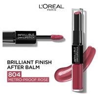 L'Oreal Infallible 2 Step Lipstick 804 Metro Proof Rose 
