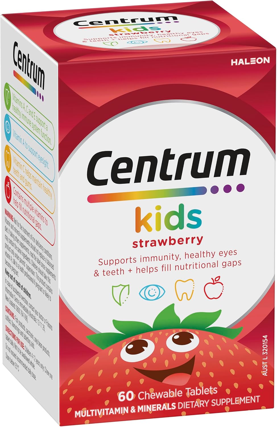 Centrum Multivitamin and Minerals Strawberry Chewable 60 Tablets