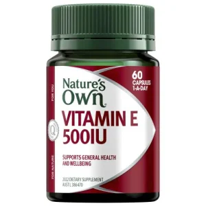 Nature's Own Vitamin E 500IU Capsules 60