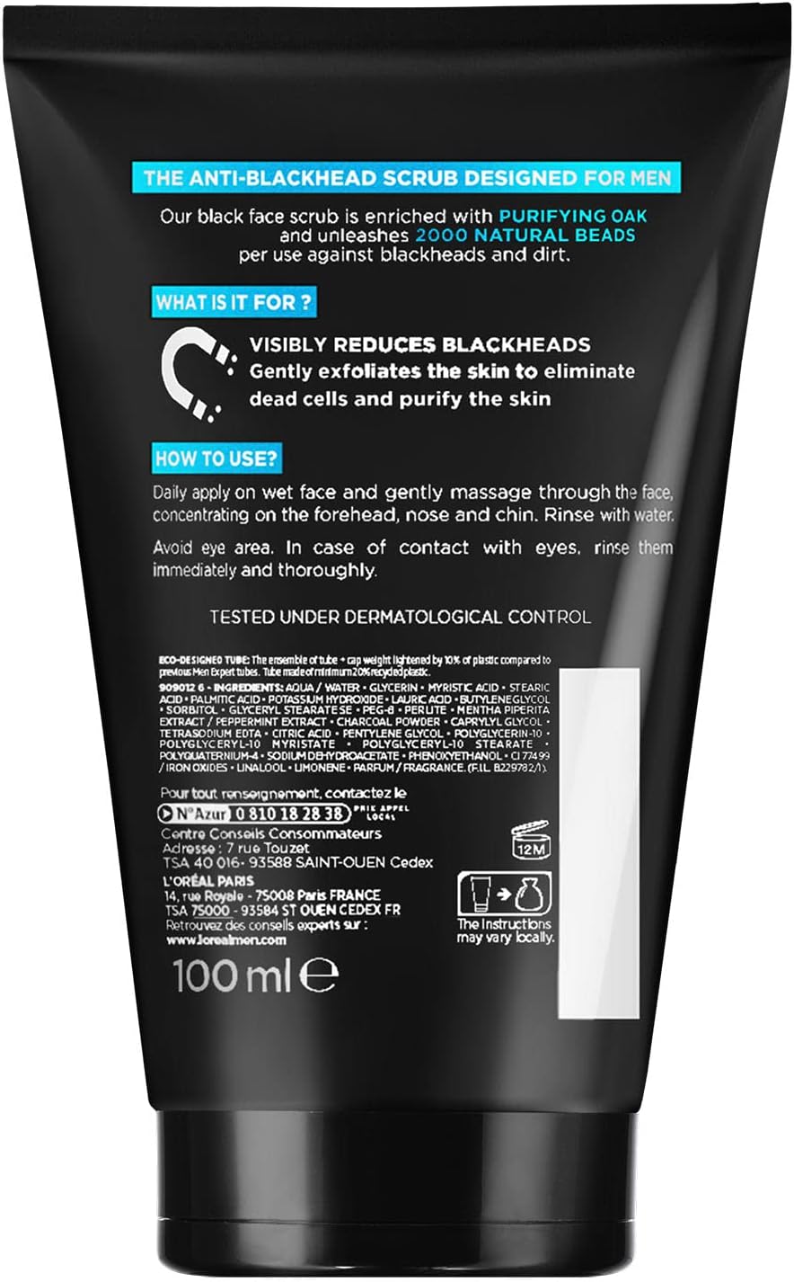 L'Oréal Paris Men Expert Pure Power Face Scrub For Men, 100ml - Image 8