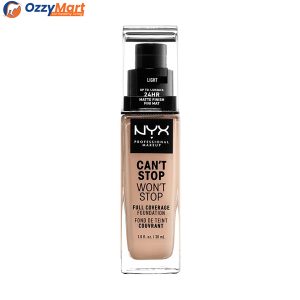 NYX Can't Stop Wont Stop Full Coverage Foundation 30ml CSWSF05 LIGHT