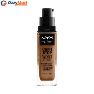 NYX Can't Stop Wont Stop Full Coverage Foundation 30ml CSWSF16.5 NUTMEG