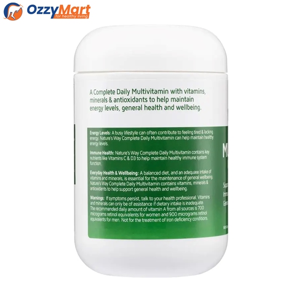 Nature's Way Complete Daily Multivitamin 200 Tablets - Image 3